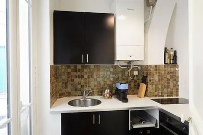 Cuisine ou kitchenette dans l'établissement Saint-Germain-des-Prés 60m2