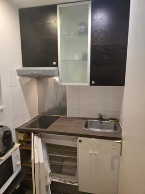 Cuisine ou kitchenette dans l'établissement Cosy Studio Close Eiffel Tower