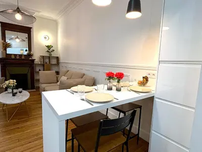 Coin salon dans l'établissement L'appartement Moliteuil