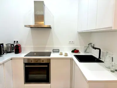 Cuisine ou kitchenette dans l'établissement L'appartement Moliteuil