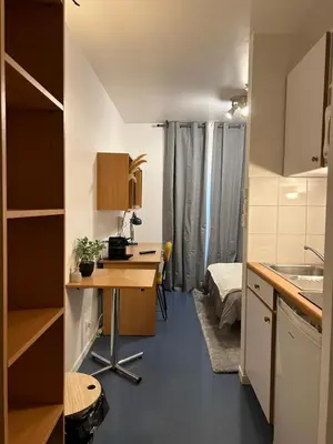 Cuisine ou kitchenette dans l'établissement Studio in Issy Les Moulineaux