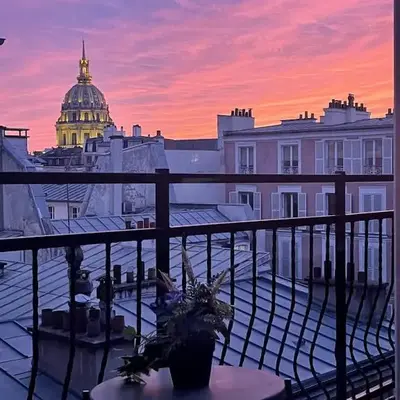 Beautiful apartment terrace Invalides and fireplace