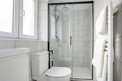 Salle de bains dans l'établissement Cosy Studio in center of Paris