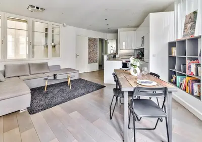 Coin salon dans l'établissement Bright & Modern Flat in le Marais - An Ecoloflat