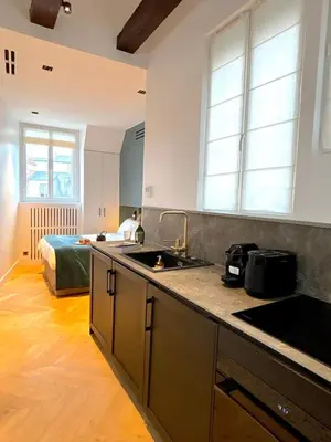 Cuisine ou kitchenette dans l'établissement Le Loft Grenelle