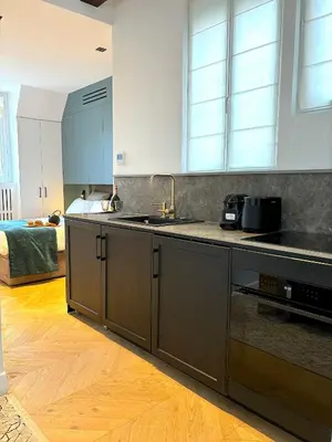 Cuisine ou kitchenette dans l'établissement Le Loft Grenelle