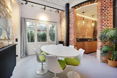 Coin salon dans l'établissement Le Marais Luxury & Trendy Apartment