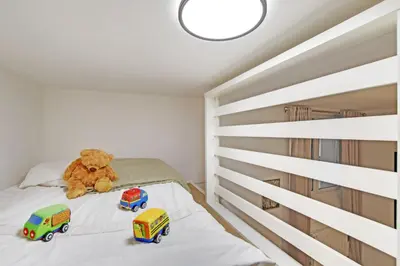 Un ou plusieurs lits dans un hébergement de l'établissement Luxury Paris, paisible, 2 chambres, toute commodités