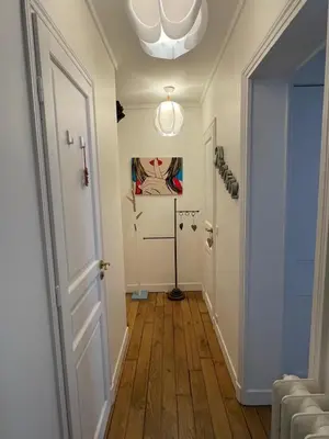 Cuisine ou kitchenette dans l'établissement Charming and bright flat in a very convenient area