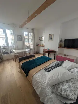 Un ou plusieurs lits dans un hébergement de l'établissement Charming apartment - famous Marais neighborhood
