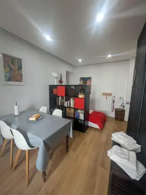 Coin salon dans l'établissement Charming apartment - famous Marais neighborhood