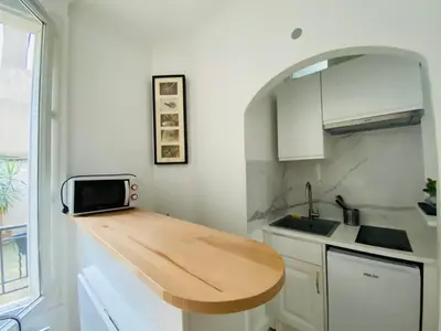 Cuisine ou kitchenette dans l'établissement Studio Convention Porte de Versailles
