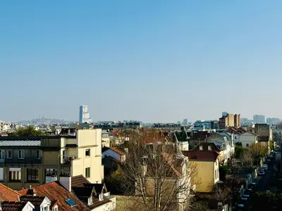 Vue générale sur Asnières-sur-Seine ou vue de la ville depuis l'appartement