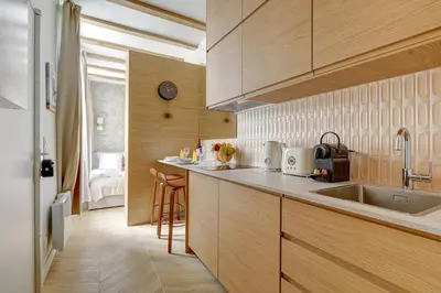 Cuisine ou kitchenette dans l'établissement TBS 304 - Charming studio in Paris