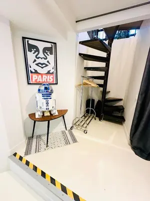 Coin salon dans l'établissement Perfect Home to discover Paris in Peace with Love