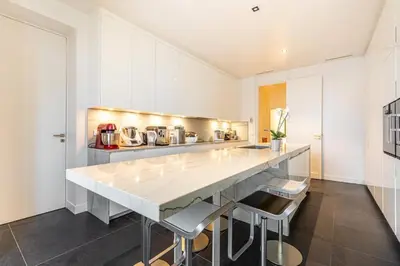 Cuisine ou kitchenette dans l'établissement Le Victor Hugo