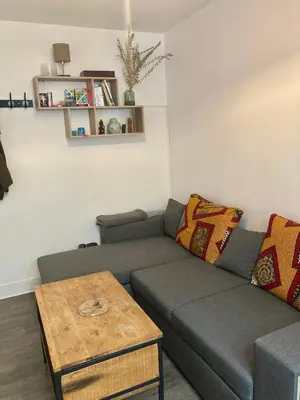Coin salon dans l'établissement Cozy Studio Paris Montmartre