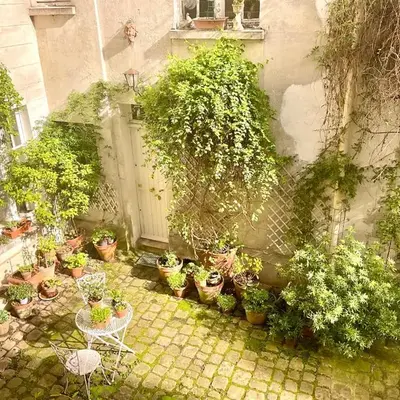 Bel appartement ancien sur cour verdoyante