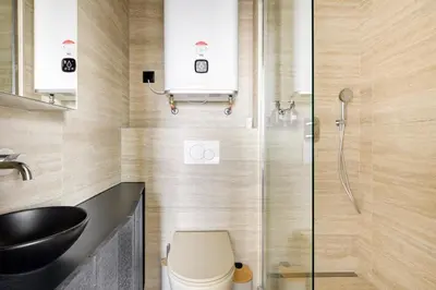Salle de bains dans l'établissement La vie du marais
