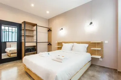 Un ou plusieurs lits dans un hébergement de l'établissement Amazing apartment - 1BR 4P - Bastille