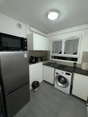 Cuisine ou kitchenette dans l'établissement Studio moderne à paris