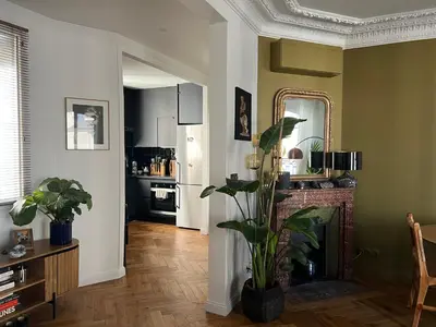 Cuisine ou kitchenette dans l'établissement Bel appartement Paris Montmartre