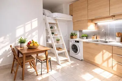 Cuisine ou kitchenette dans l'établissement Le Passage Secret – Studio 4 pers à Paris