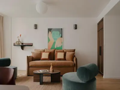 Coin salon dans l'établissement Edgar Suites Hameau - Porte de Versailles