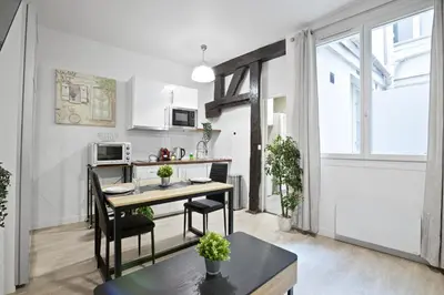 Cuisine ou kitchenette dans l'établissement Studio Appartement Quartier Notre-Dame Free Netflix