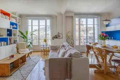 Coin salon dans l'établissement Paris Les Amandiers Residence