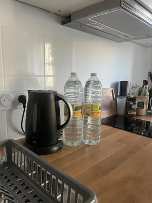 Cuisine ou kitchenette dans l'établissement New cozy studio near Roland Garros and Parc des Princes