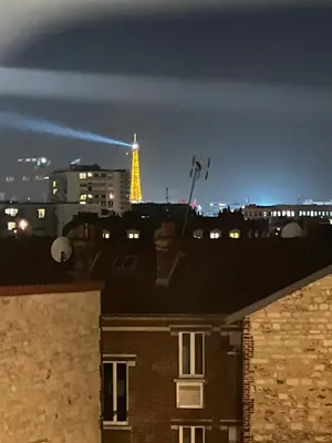 Vue générale sur Saint-Ouen ou vue de la ville depuis l'appartement