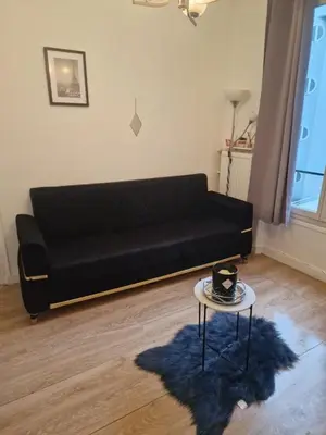 Coin salon dans l'établissement Logement 2 pièces très bien situé, proche parc des princes
