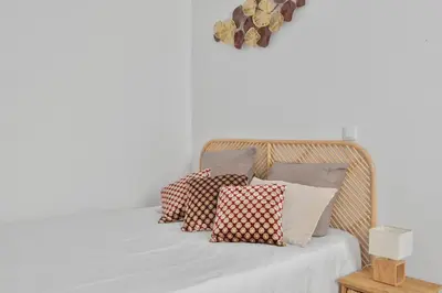 Un ou plusieurs lits dans un hébergement de l'établissement Charming appartment marais