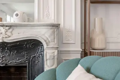 Coin salon dans l'établissement Keyz - Luxury 3 Bedrooms near Champs Elysees