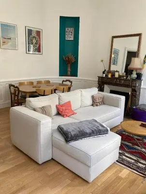Coin salon dans l'établissement Duplex de charme au cœur du 2ème
