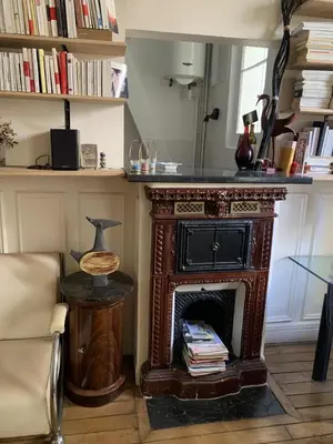 Coin salon dans l'établissement Eiffel Tower - Quiet, charming apartment - 2 prs