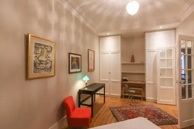 Coin salon dans l'établissement T2 apartment on the banks of the Seine