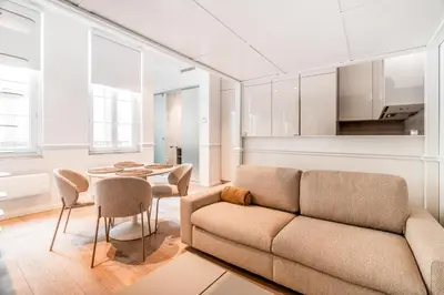 Coin salon dans l'établissement Elegant Luxury Studio Paris 1st