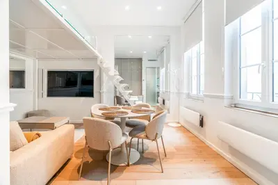 Coin salon dans l'établissement Elegant Luxury Studio Paris 1st