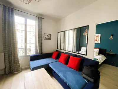 Coin salon dans l'établissement Appartement sur cour quartier Olympiades
