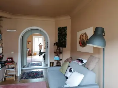 Coin salon dans l'établissement Bel appartement Hausmannien au centre de Paris