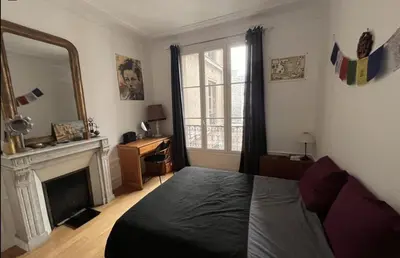 Coin salon dans l'établissement Bright apartment on Rue Ballu