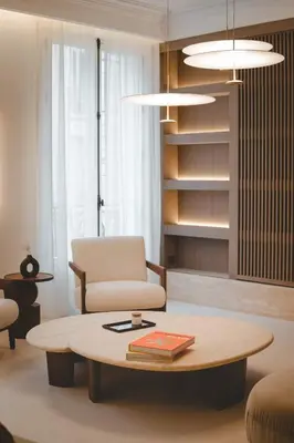 Coin salon dans l'établissement Luxury Apartment 3BR in Paris