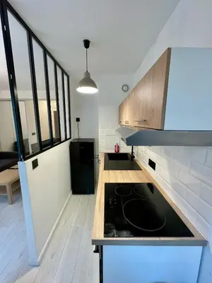 Cuisine ou kitchenette dans l'établissement Studio Tour Eiffel La Muette