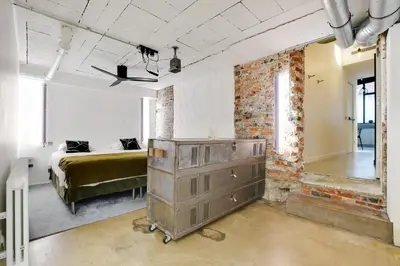 Un ou plusieurs lits dans un hébergement de l'établissement Duplex Loft Montmartre -18th