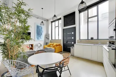 Cuisine ou kitchenette dans l'établissement Duplex Loft Montmartre -18th