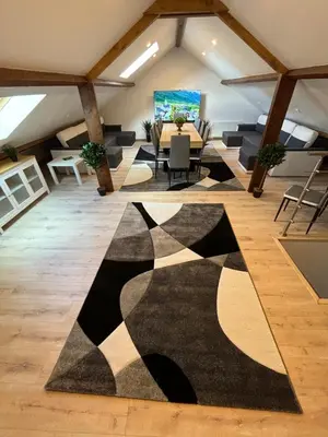 Coin salon dans l'établissement MX - House 10 min PARIS EXPOS- 11 bedrooms -