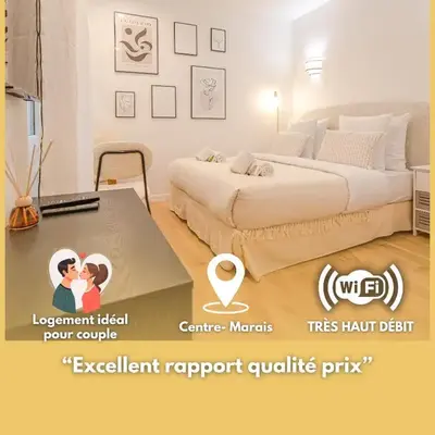 Charming studio in the Marais