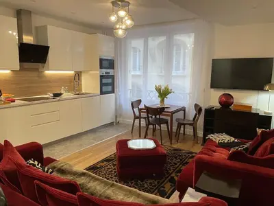 Cuisine ou kitchenette dans l'établissement Cosy, chic, touristique